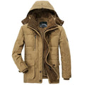 Windbreake Hooded Jacket Tactical Fleece Military Thermal Coats Mens Jacket Outwear Windbreaker Plus Velvet Winter Warm Men