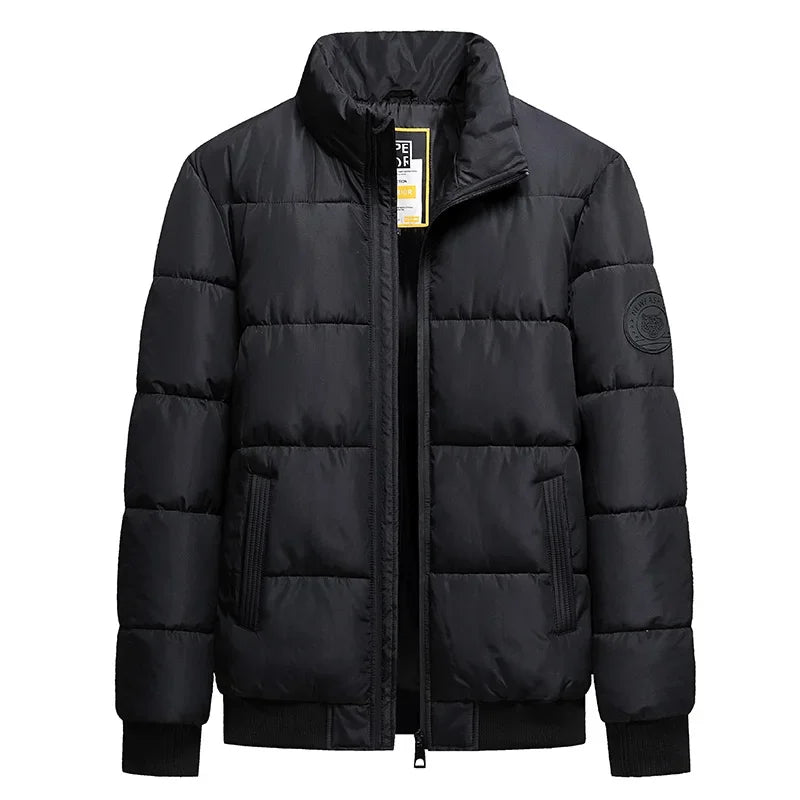 8XL Stand Collar Cotton Parkas Men Autumn Winter Thick Padding Baseball Collar Parkas Men Korean Fashion Outerwear Down Coat Man