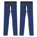 2 Open crotch thermal pants men's thin leggings middle-aged elderly long johns autumn and winter tight inner threads