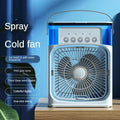 Lenovo Air Conditioner Ice Fan Mini USB Portable Air Cooler Humidifier Water Mist Spray LED Night Light Desktop Cooling Fan