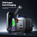Toocki 67W GaN Charger With Retractable Type-C Cable Digital Display PPS PD3.0 Fast Charger for iPhone 17 16 Samsung S25 S24