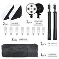 New 30w 40w Photography 50x70CM Softbox Lighting Kits System Soft box Continuous Light Use For Photo Studio Portrait Shooting