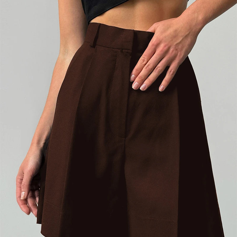 Wolfeel Women's High Waisted Shorts with European - View 6 | SAMAG