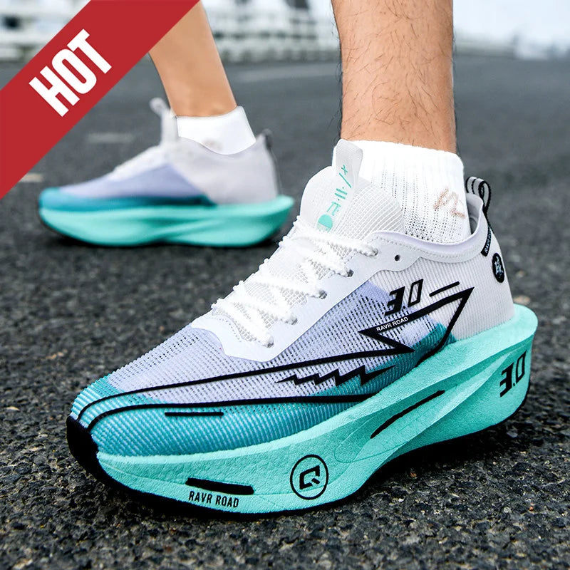 Air Running Shoes Men Sports Marathon Carbon Plate Breathable Lightweight Women Comfortable Athletic Leisure Sneakers Soft Sole
