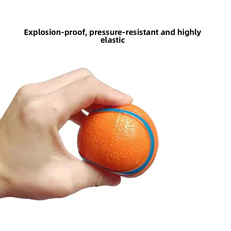 Durable Squeaky Dog Ball Toy Indestructible Chew Resistant Elastic Interactive Pet Toy For Teeth Cleaning Training