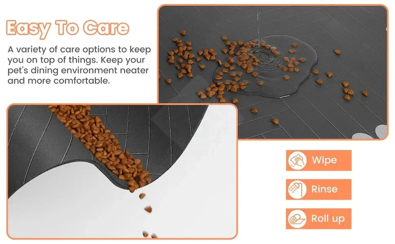 S（little kitten ）、M、L bsorbent Pet Feeding Mat, Waterproof Placemat for Dog & Cat Food & Water Bowls, Quick-Dry Rubber Backing