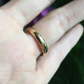 With 18K Stamp Never Fading 4mm Minimalist Fine 18K Gold Filled Rings Wedding Band Gift Jewelry for Women Men Couple Rings
