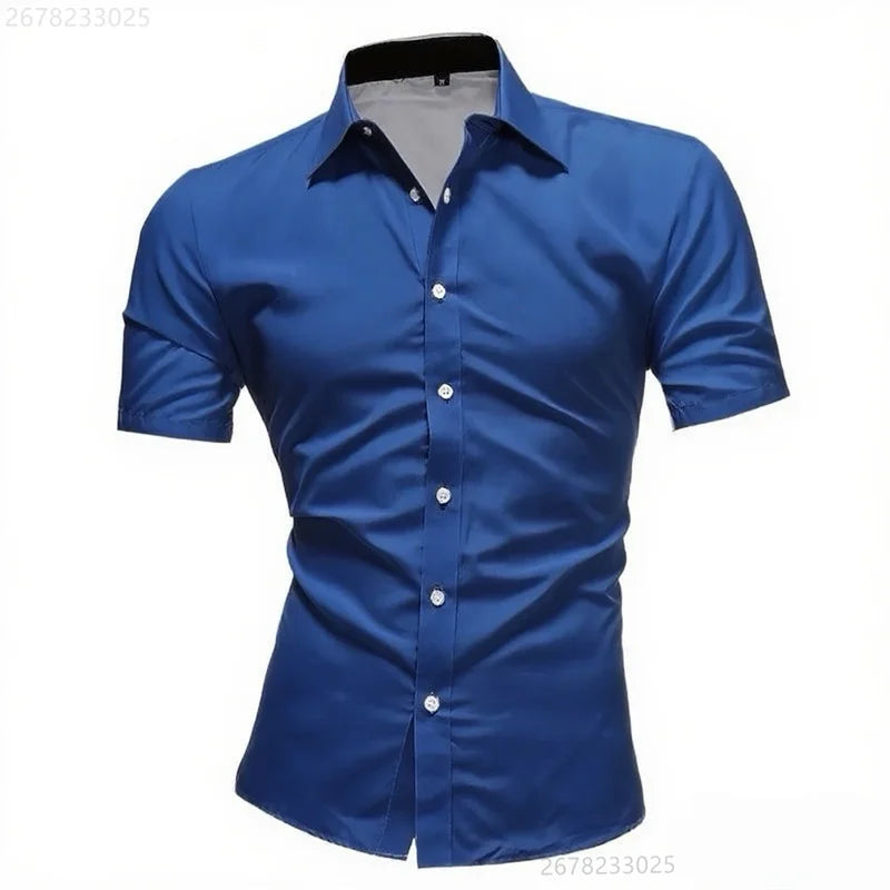 Men's casual business short-sleeved shirt | SAMAG