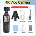 4K Action Camera With 330° Face Tracking Gimbal Stabilizer 1.72 Inch Touch Screen 64MP Pocket Digital Camera WiFi Sports Cam