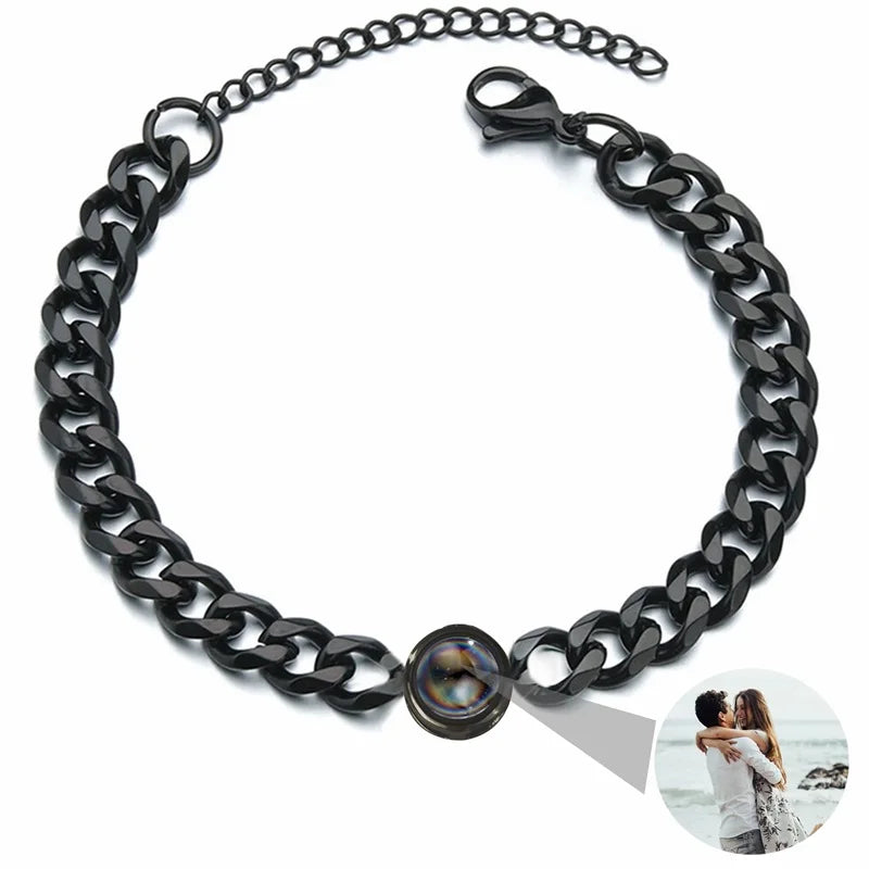 Custom Photo Bracelet Personalized Projection with Picture Inside 100 Languages I Love You Stainless - Visuel 28 | SAMAG