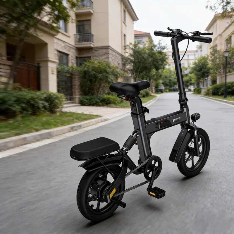 14-inch folding parent-child E-Bike, 350W brushless motor mini electric bicycle 36V15AH school transportation electric bicycle