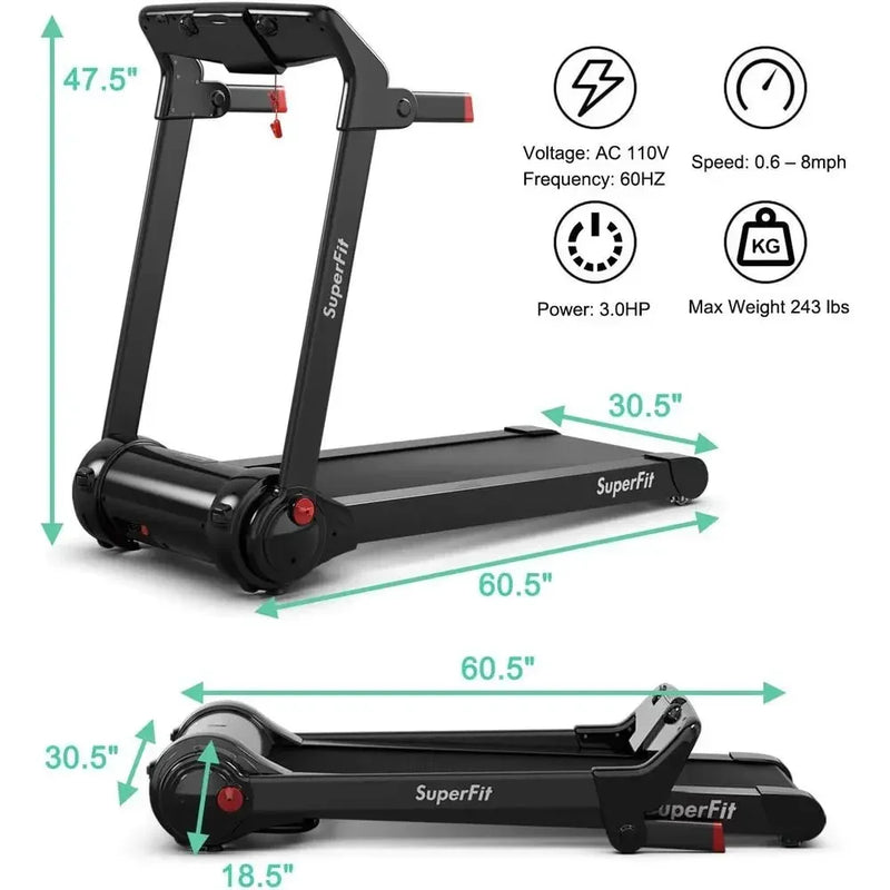 Bluetooth - Enabled 3.0HP Treadmill with HD Touchscreen - View 6 | SAMAG