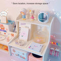 INS Desktop Storage Box 2 Layers Home Bedroom Dresser Skin Care Products Lipstick Shelf Study Stationery Books Sundry Organizer