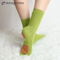 Professional Dance Socks Cotton Mid-tube Bottom Modern Dance Sock Non-slip Silicone Indoor Fitness Socks Floor Socks Dance Sport