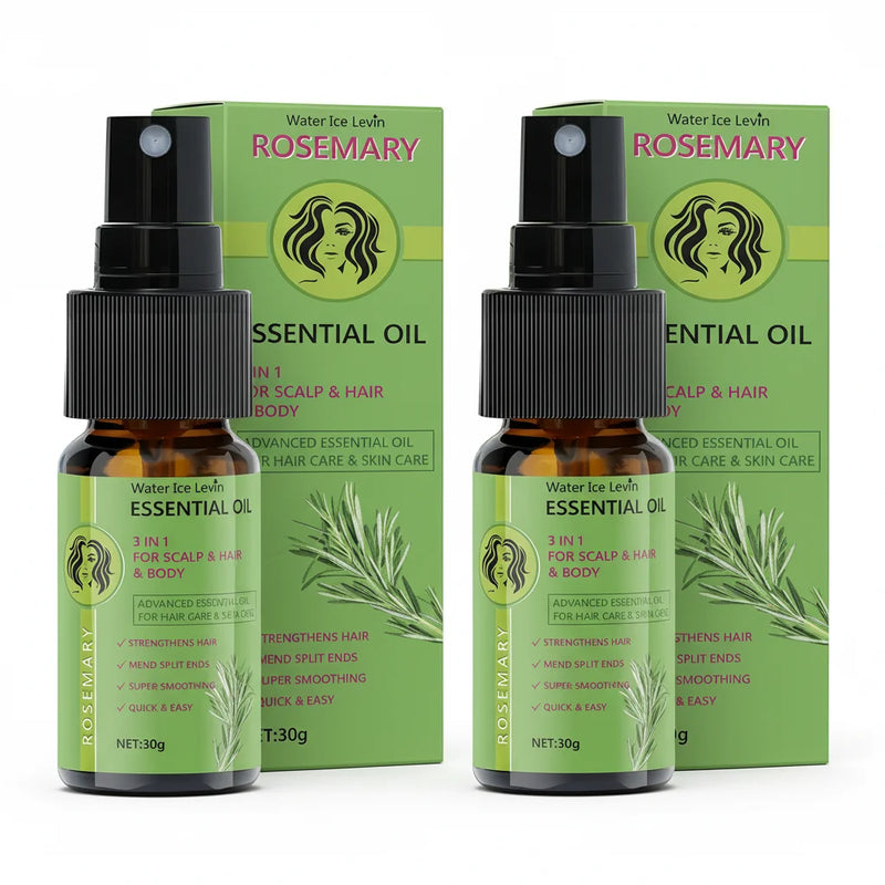 Rosemary 3-in-1 Essential Oil for Hair & Scalp - Strengthens & Smooths, Frizz Control, Winter Nourishment, Fast Absorption