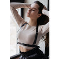 Fashion Leather Harness Belts for Women Shaping Chest Waistband Suspenders Body Goth Clothing Accessorie - Visuel 4 | SAMAG