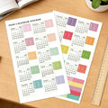 2Pcs 2026  Calendar Stickers Monthly Planner Stickers Labels For Diy Scrapbook Journals Notebooks Scheduling School Office
