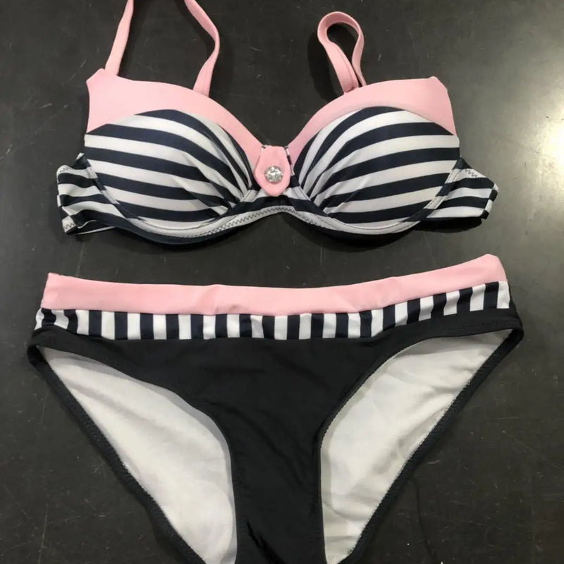 Swimsuit Red Push Up Bikini Set Women Swimwear Sexy | SAMAG