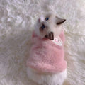 Adorable Autumn and Winter Cat Winter Clothes, Thickened Vest for Warmth, Anti-Fall Design for Puppies, Kittens, and Small Pets
