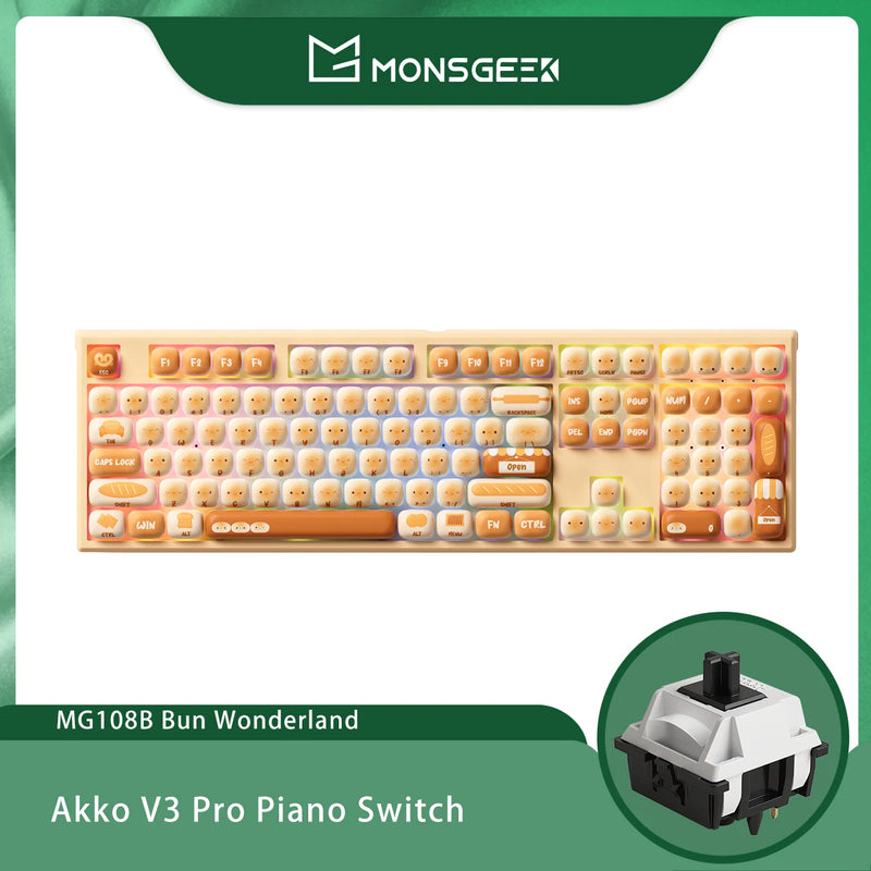 Akko MonsGeek MG108B Bun Wonderland Wireless Mechanical - Visuel 9 | SAMAG