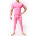 Warm Men Long Johns Ice Silky Ultra-Thin Thermal Underwear Men Underwear Long Johns Men Tops and Pants Set Long Johns Nightwear