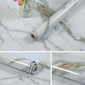 Marble Wallpaper Oilproof Waterproof Wall Sticker Vinyl Self Adhesive Kitchen Stove Cabinet Home Decorative Sticky Paper Decal