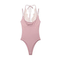 Ladies Sexy Slim Bodysuits Women Chic Lace Partwork Sleeveless Fashion Backless Sling Tops Newest Casual Playsuit Outfits Female