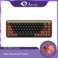 Akko MU01 Mountain Seclusion Wooden Mechanical Keyboard RGB Hot-swappable BT 5.0/2.4G Wireless & Type-C Wired Gaming Keyboard
