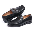 New Fashion Designer Men's Pointed Black Metal Buckle Oxford Flats Casual Shoes Wedding Dress Prom Party Zapatos Hombre