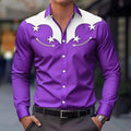 Men's Long Sleeve Shirt Western cowboy Denim Retro | SAMAG