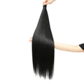 Gladys 28 Inch Crochet Braids Hair 3PCS 300g Synthetic Orange 60MW Ombre Brown T1B-330-276 Straight Braiding Hair Soft Pony Hair