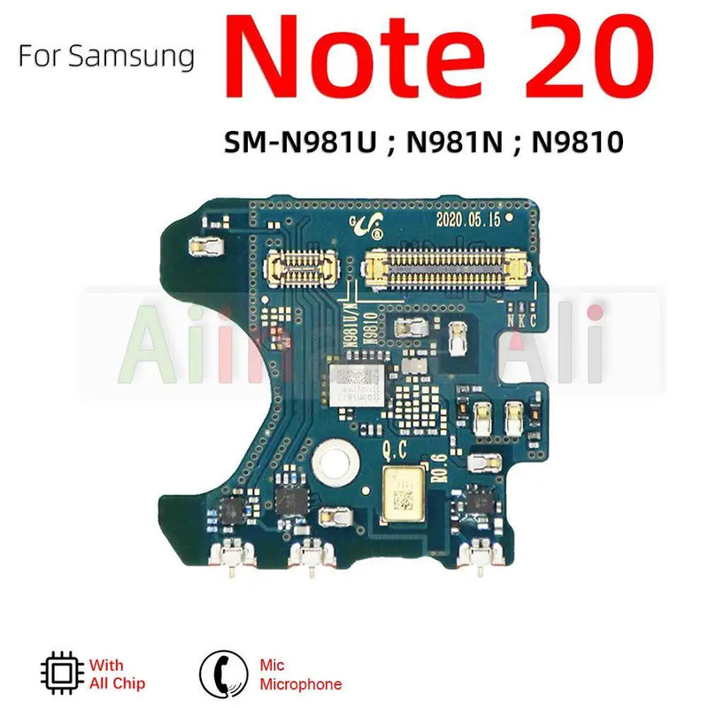 Dock Charger Board Fast Charging Port Flex Cable For Samsung Galaxy Note 10 20 Ultra Plus Lite N971N N770F N976B N981B N986B Ori
