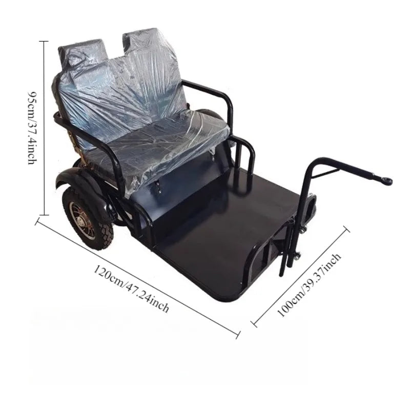 Metal Outdoor Electric Bicycle Trailer Carry People Shock Absorption Professional Wear-resistant Electric Bicycle Accessories