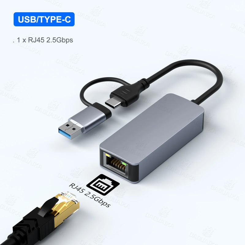 5000Mbps USB Network Card 5Gbps High Speed Wired Adapter USB3.0 Type - C to RJ45 Ethernet Converter HUB - Visuel 7 | SAMAG
