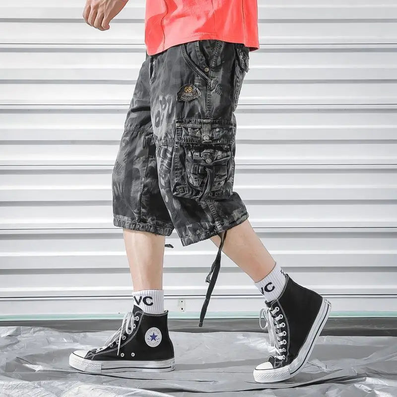 Summer Camouflage Men's Cargo Shorts Pure Cotton Half | SAMAG