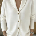 Solid Color Button Knit Hooded Sweater Cardigan Jacket For Autumn Winter New Casual Fashionable Women's Clothing Pulls Femmes