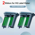 2Rolls Balck White or Color Ribbons of Niimbot M2 Thermal Transfer Label Printer Home Office 20-50mm Width Pint up to 24 Meters