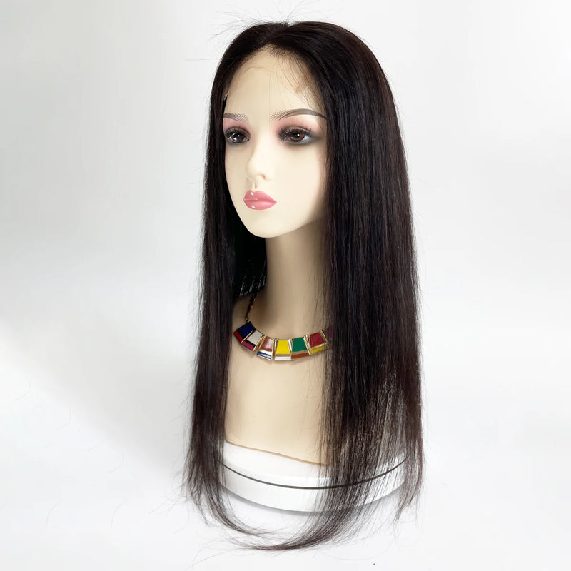 4x4inch Lace Front Human Hair Topper HD Lace Wefted Topper with Adjustable Elastic Band Virgin European Hair Women Hairpieces