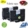 2PK Fabric 12mm*3m Blue on White IRON Tapes TZe-FA4 TZ FA231 TZe-FA531 TZe-FAE3 for Brother Label Printers P-touch
