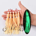 5pcs/pack soft squid 12cm 5.5g silicon gel skirt  tentacle 15# double assist hook lure hook rig fishing tackle saltwater fishing