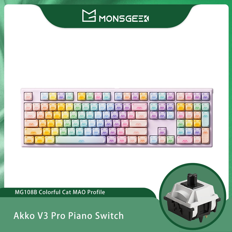 Akko MonsGeek MG108B Bun Wonderland Wireless Mechanical - Visuel 10 | SAMAG