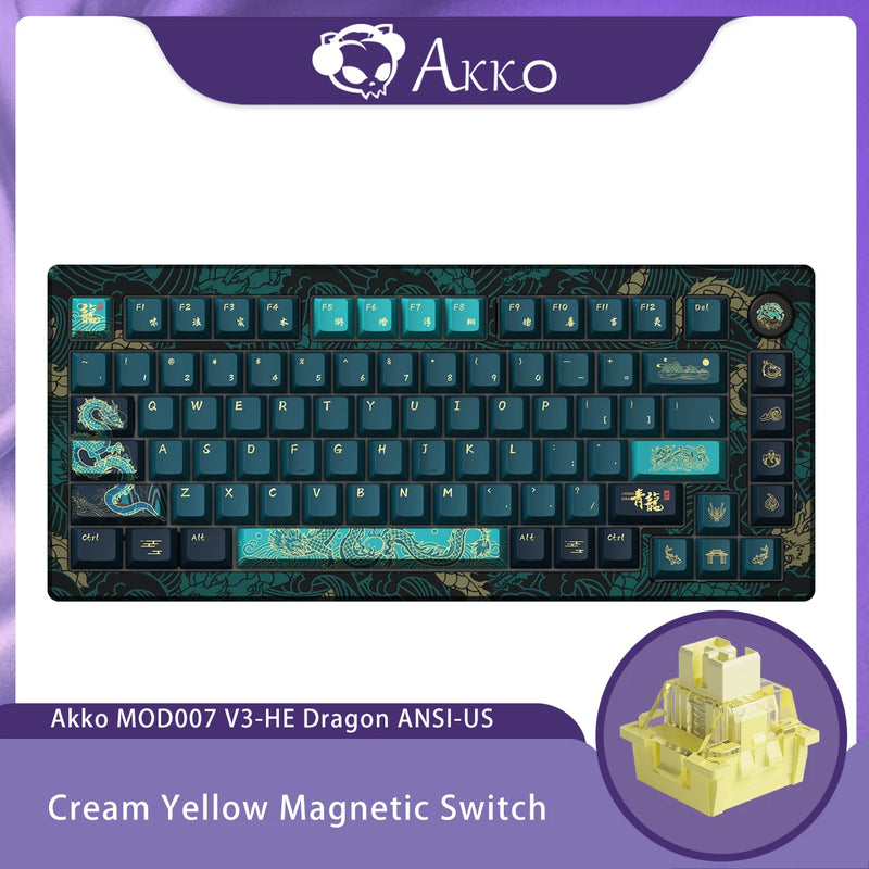 Akko MOD007 HE Year of Dragon Mechanical Keyboard RGB 75% Magnetic Switch8K Polling Rate Rapid Trigger RT0.01mm Gaming Keyboard