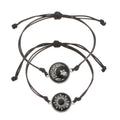 Handmade Braided Couple Bracelets Sun Moon Themed Glow In The Dark Glass Bead Adjustable Rope Wrist - Visuel 8 | SAMAG