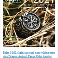 BEIER Stainless steel Cool Unique Black Stone Ring Titanium Steel Retro Old Totem Jewelry For Man Factory Price Sale BR8-334