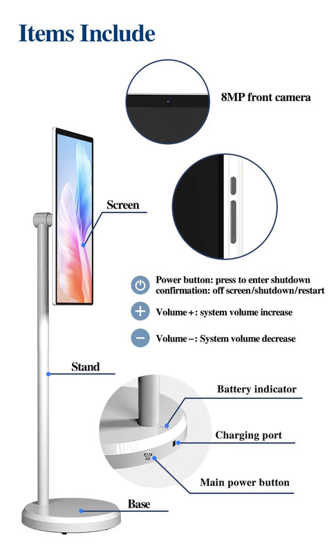 HD Live Display for High-end Events Home White LED LCD Portable Mini TV 60Hz Professional Cinema Screen for Meeting Bedroom