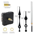 Wall Clock Quartz Movement Mechanism with Golden Hands Pointer Set, Metal Hook for Clock DIY Clock Repair Parts Replacement