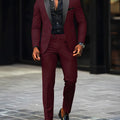 2 - Piece Men's Suit Suitable For Wedding Business Single Button Jackets And Pants Sets, Slim Fit - View 15 | SAMAG