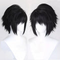 High Quality Anime L.Lawliet Cosplay Wig L Cosplay Black Short Heat Resistant Synthetic Hair Halloween Party Wigs + Wig Cap