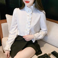 Woman Spring Autumn French Style Elegant Shirts Lady | SAMAG
