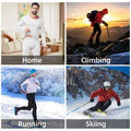 Slimbelle Men's Long Johns Set Winter Thermo Underwear Set Compression Long Sleeve Top Soft Breathable Round Neck Underwear